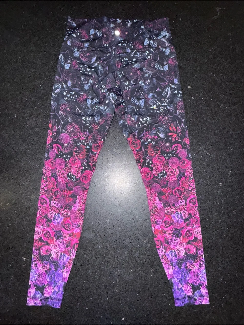 Lululemon Wunder Under High Rise In Bloom Multi Nulux Yoga Workout Gym SZ 10